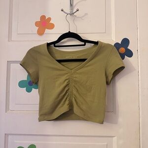 Green Crop Top American Eagle